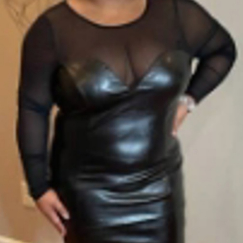 Faux leather Dress